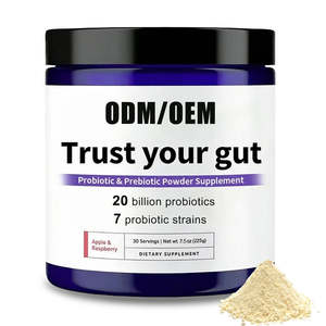 Poudre naturelle de probiotiques et prébiotiques en vrac pour la santé intestinale des adultes, marque privée OEM ODM, avec Streptococcus Thermophilus - Product Image 1