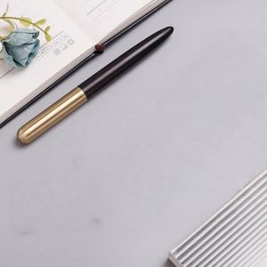 Stylo bille en bois gravé au laser, laiton, bois de rose, bois d'ébène, largeur d'écriture 1,0 mm, stylo personnalisé avec logo - Product Image 3