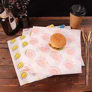 Wax <b>Paper</b> Oil Resistant <b>Food</b> Wrapper Hamburger Sandwich Rice Ball Chicken <b>Wrap</b> - Product Image 3