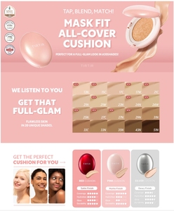 For Mask Fit All <b>Cover</b> <b>Cushion</b> 18g 21N Ivory for Full Coverage Oil Control Foundation Oily Combination Skin Made in Korea - Product Image 3