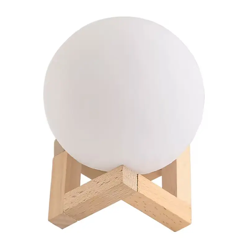 Sıcak satış yaratıcı el çizilmiş ay gece lambası USB şarj edilebilir beyaz sıcak beyaz gece lambası yatak odası masaüstü süsler için