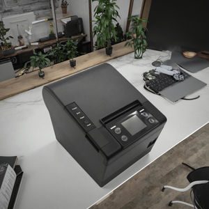 Impresora Térmica de Recibos y Códigos de Barras de 3 Pulgadas con Pantalla LCD, Compatible con MQTT, Cloud, Airprint, Impresora de Facturas de Escritorio - Product Image 1