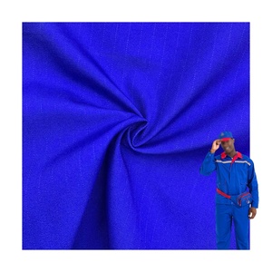 Tissu pour vêtements de travail GRS BCI <span class=keywords><strong>OCS</strong></span> 130x70 antistatique 65% polyester 35% coton sergé 155GSM avec finition anti-salissure - Product Image 1