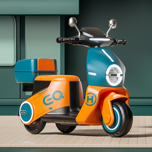 Nouvelle Moto Scooter à 3 Roues pour Enfants, Voiture Jouet Électrique 6V avec Lumières LED, Boîte de Rangement et Repose-Pieds C606, Tricycle Stable - Product Image 1