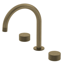 Watersino Gunmetal Robinets de lavabo Design Poignée moletée Mélangeur Tapware Noyau de valve en céramique Installation murale à 3 trous