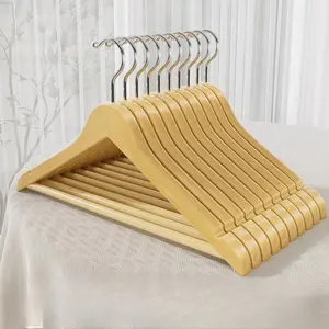 Porte-manteau en bois massif personnalisé magasin de vêtements d'hôtel présentoir de vêtements hommes femmes antidérapant pantalon <span class=keywords><strong>angers</strong></span> vente en gros - Product Image 3