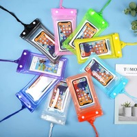 Ipx8 extérieur flottant PVC taille universelle sac de téléphone étanche avec lanière pour Camping natation étui de téléphone portable pochette