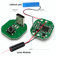 Nouvelle lampe torche laser ZHonNa avec circuit de commande d'alimentation DIY, fonction de charge de batterie au lithium, interrupteur tactile et tête laser