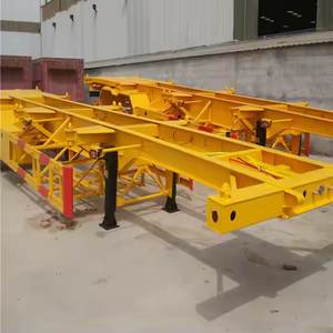 Châssis porte-conteneurs 3 essieux Chine, semi-remorque squelette 40 tonnes, semi-remorque squelette 20/40 pieds d'occasion pour port, à vendre - Product Image 2
