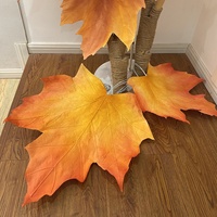 Feuilles d'érable artificielles géantes en papier, très vendues, pour décorations sécurisées de vitrines et de fêtes, au prix d'usine