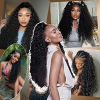 Perruques Lace Front Ondulées Sans Colle Cheveux Humains Densité 250% Perruque 100% Cheveux Humains Dentelle HD Transparente Pré-Pluckée pour Femmes Noires