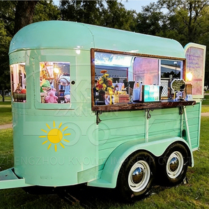 Rimorchio Vintage per Catering a Forma di Carrozza, Bar Mobile per Eventi, Matrimoni e Festival, Servizio Bevande - Product Image 3