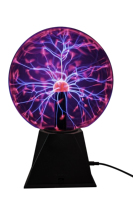 Lámpara de Plasma con Control Táctil, Globo Rojo, Bombilla Mágica de Cristal, 8 Pulgadas, Efecto de Rayo Estático