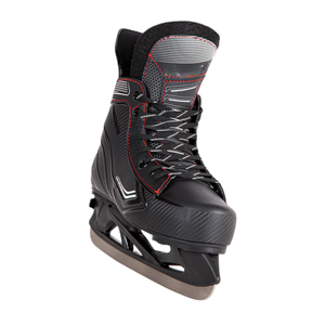 Patins à glace professionnels pour hommes, dessus synthétique, lacets, lame en acier inoxydable noir, chaussures de sport confortables et imperméables - Product Image 2