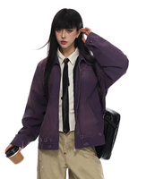 Automne américain Veste à revers en denim délavé pour femmes, style streetwear vintage, design déchiré, technique délavée pour l'hiver