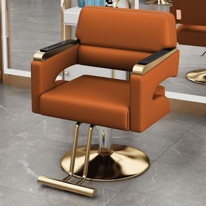Sillón de Barbería Comercial Moderno de Acero Inoxidable con Elevador de Pies, Modelo 0924, en Cuero PU - Product Image 6