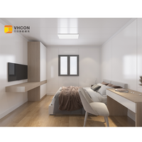 Maison d'hôtes préfabriquée au design moderne, mini-maison de luxe en conteneur avec terrasse