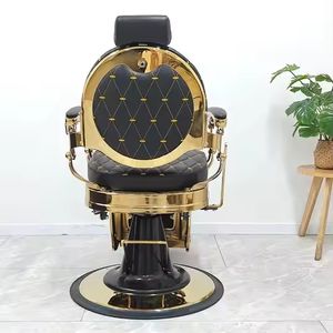 Chaises de salon modernes en gros, en acier inoxydable, robustes, professionnelles, avec pompe hydraulique, base ronde, pour salons - Product Image 4