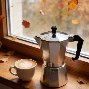 Cafetière <span class=keywords><strong>Moka</strong></span> octogonale en aluminium italienne, livraison directe du fabricant, design classique en céramique - Product Image 5