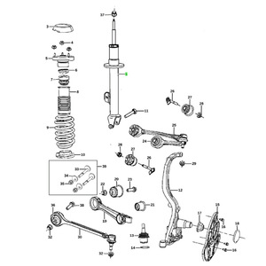 โช้คอัพหน้าสำหรับ Chrysler 300C Dodge Charger 68544463AA 68544462AA พร้อมขายึด สำหรับเกียร์อัตโนมัติ - Product Image 4