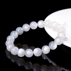 Bracelet en pierre de lune blanche naturelle, perles rondes modernes et durables pour femmes, méditation spirituelle, énergie apaisante, bijoux en cristal, cadeau - Product Image 3