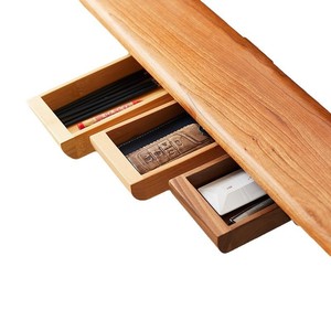 Bamboo Under-Table Hidden <strong>Drawer</strong> Storage Box <strong>Desk</strong>, <strong>Desk</strong> Study Stationery Storage Box and Tool Storage - Product Image 6