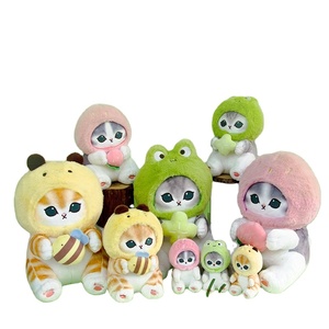 Personalizado Mofusand tiburón gato bosque serie japonés dibujos animados gato bendición <span class=keywords><strong>abeja</strong></span> fresa peluche Animal juguete muñeco de peluche - Product Image 1