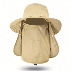 Chapeau de pêcheur anti-UV, imperméable, pliable, à séchage rapide, avec cordon, pour l'extérieur - Product Image 6