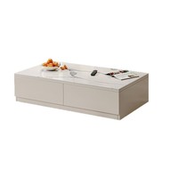 Meuble TV de Salon Luxe Avancé Plateau en Céramique Suspendu Table Basse Casier Multifonctionnel Combinaison de Mobilier Domestique