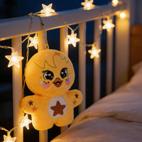 Porte-clés en peluche mascotte de marque personnalisée au design exclusif avec chaîne, marchandise d'idole, jouet en peluche canard jaune