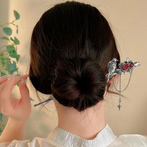 Palillos para el cabello góticos con diseño de rosa y espina, accesorios para el cabello, horquillas, joyería para el cabello en espiral, estilo palillos chinos, regalos - Product Image 3