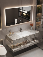 Lavabo de salle de bain de luxe de style américain de qualité supérieure, en pierre de roche, en porcelaine, en granit, pour salle de bain, lavabo pour se laver les mains