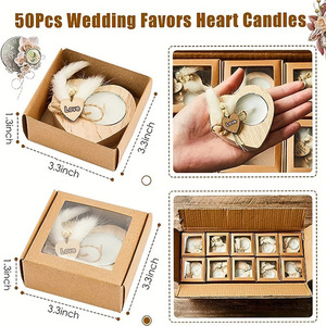 Wanuocraft Bougeoirs en <span class=keywords><strong>bois</strong></span> en forme de coeur de style rustique pour les fêtes de mariage de Noël Anniversaires Baby Showers - Product Image 3