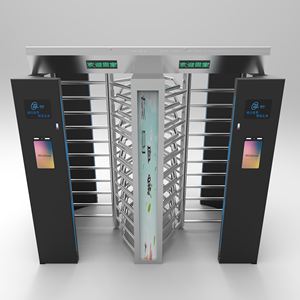 ملعب طباعة شعار مخصص المزدوج حارة QR كود قارئ إدخال كامل ارتفاع الباب الدوار بوابة - Product Image 2