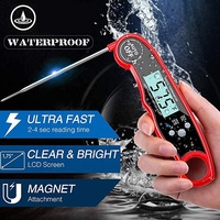 Top Seller Alpha Griller Instant Read Stainless Steel IPx67 Waterproof Digital Meat Thermometer for Cooking Kitchen BBQ