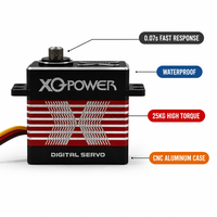Servomoteur pour drone quadricoptère XQ-BLS8125D 25kg, rapide 0.07s, brushless, étanche, engrenage en acier inoxydable, boîtier en aluminium CNC, 8.4V
