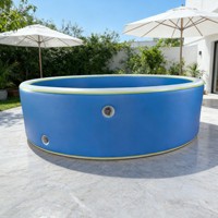 Robuster Aufblasbarer Swimmingpool mit Drop-Stitch-Technologie Tragbarer Outdoor-Wasserpool für Hinterhof und Garten