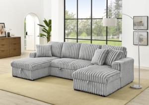 Canapé-lit surdimensionné, canapé-lit convertible 3 en 1 avec chaise longue à double rangement, canapé-lit sectionnel pour <span class=keywords><strong>salon</strong></span> - Product Image 2