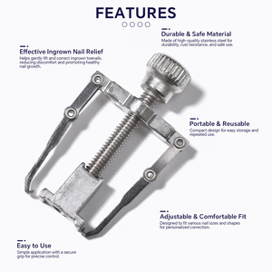 KADS Correcteur d'ongles incarnés réglable en acier inoxydable pour le soin des ongles des pieds et le soulagement de la douleur - Product Image 6