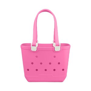 Sac fourre-tout pour enfants en EVA imperméable et lavable, couleur unie, fermeture ouverte, pour la plage et le shopping, durable - Product Image 6