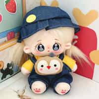 Poupées en Peluche Personnalisables Adorables de 20cm, Personnages d'Anime KPOP en Coton Doux avec Tenues, Modèle OEM