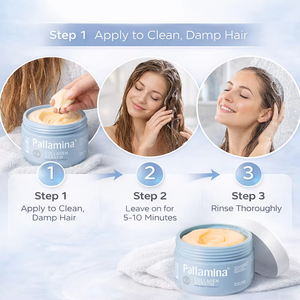 <span class=keywords><strong>Mascarilla</strong></span> Capilar Profesional de Colágeno y Queratina Pallamina OEM para <span class=keywords><strong>el</strong></span> Cuidado del Cabello, Suavizante y Nutritiva, Tratamiento para Cabello Seco y Dañado - Product Image 3