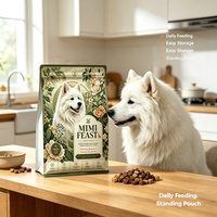Sachet personnalisé pour aliments pour animaux de compagnie, résistant à l'humidité, refermable avec fermeture éclair, sac composite pour l'emballage de croquettes pour chiens et chats