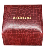 Boîte à bijoux rigide en carton couché de luxe, montre, OEM ODM personnalisée, certifiée BSCI, pelliculage mat, gaufrage or, éponge inodore