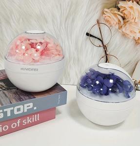 Nuevo humidificador de aire con cable USB, mini humidificador con forma de flor, difusor de aroma, difusor de aceites esenciales con luces nocturnas cálidas - Product Image 5