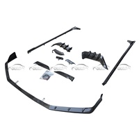 Nouveau Kit Carrosserie Olotdi en Fibre de Carbone Noir : Lame de Pare-chocs Avant, Jupes Latérales, Diffuseur Arrière, Ailerons Latéraux (Canards) pour FK7 FK8 Type-R 2016+ à Fixation par Vis Haute Performance