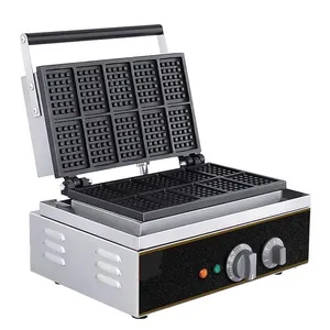 10 Grids Heavy Duty Stainless Steel Industrial Belgian Waffle Maker Machine For Sale