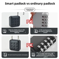 Cadenas intelligent Tuya antivol, étanche IP67, en alliage de zinc, avec empreinte digitale biométrique, clavier à code, entrée sans clé, serrure numérique