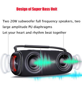 40 Wát ngoài trời di động không thấm nước TWS kết nối với nhau FM Đài phát thanh tay-miễn phí cuộc gọi không dây Bluetooth loa - Product Image 5