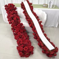 Chemin de table en fleurs artificielles en soie personnalisable pour arche de mariage et décoration, style moderne, livraison rapide